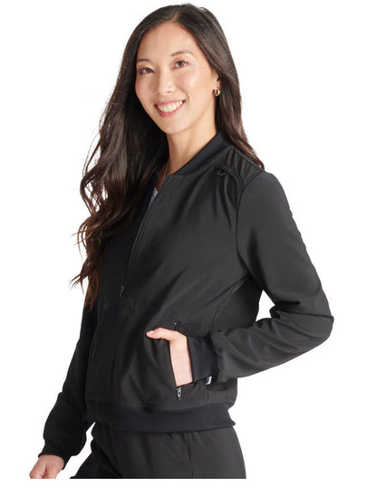 Cherokee by Cherokee Women's Zip Front Bomber