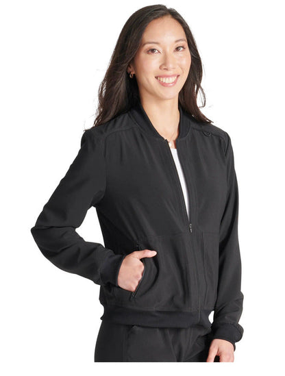 Cherokee by Cherokee Women's Zip Front Bomber