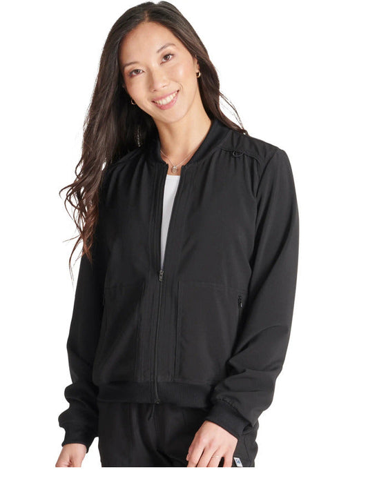 Cherokee by Cherokee Women's Zip Front Bomber