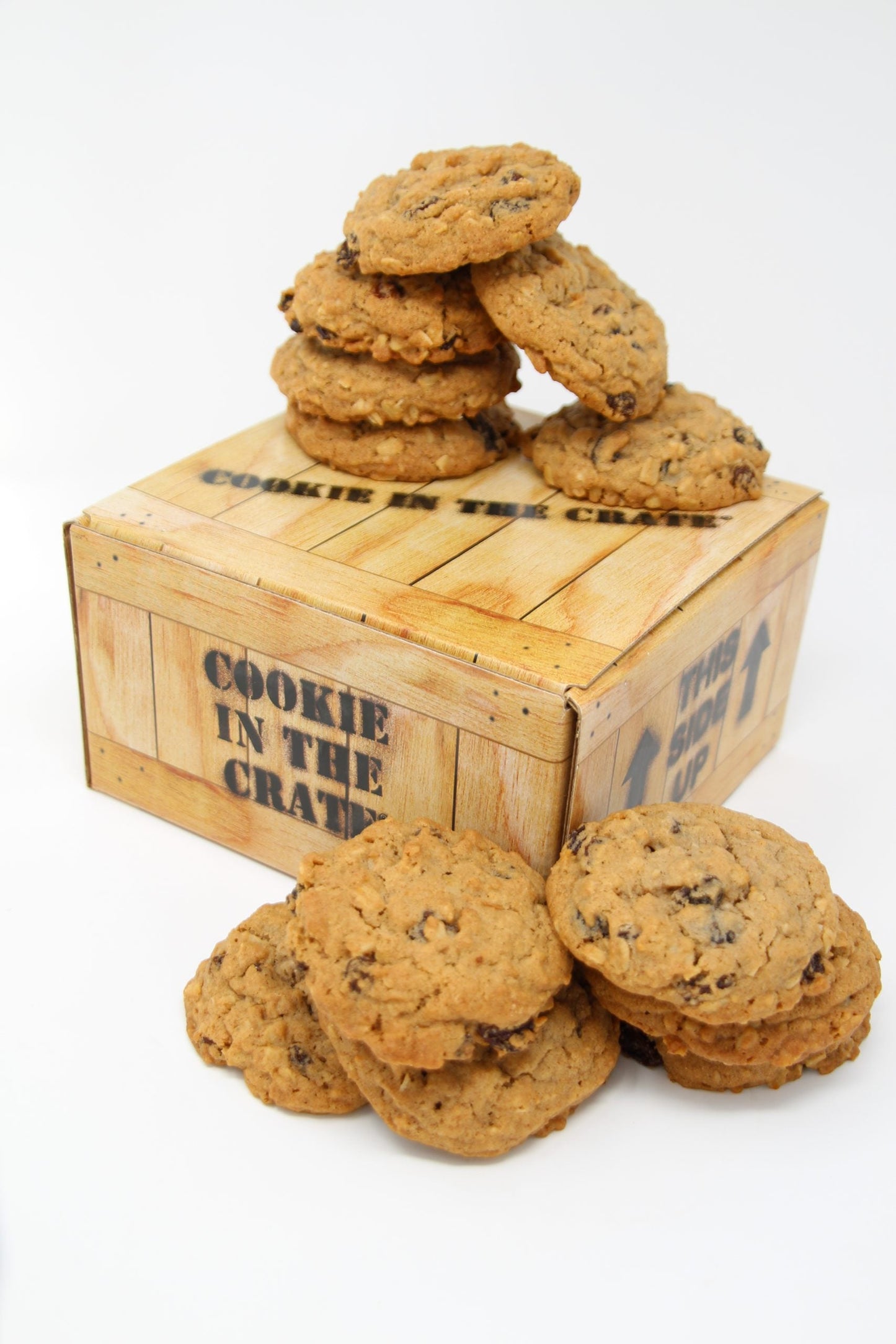 Mendocino Chocolate Company Cookie in the Crate – Oatmeal Raisin Cookies