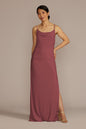 David's Bridal Women's Ruched Jersey Spaghetti Strap Bridesmaid Dress 1