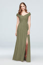 David's Bridal Women's Crisscross Off-the-Shoulder Mesh Bridesmaid Dress 13