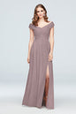 David's Bridal Women's Crisscross Off-the-Shoulder Mesh Bridesmaid Dress 2