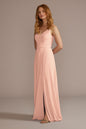 David's Bridal Women's Chiffon Spaghetti Strap Bridesmaid Dress 9