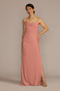 David's Bridal Women's Ruched Jersey Spaghetti Strap Bridesmaid Dress 7