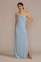 David's Bridal Women's Ruched Jersey Spaghetti Strap Bridesmaid Dress 4