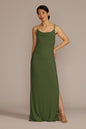 David's Bridal Women's Ruched Jersey Spaghetti Strap Bridesmaid Dress 6