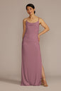 David's Bridal Women's Ruched Jersey Spaghetti Strap Bridesmaid Dress 8