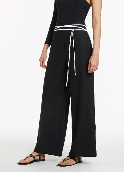 Seafolly Women's Jetset Wide Leg Pant - Black