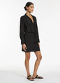 Seafolly Women's Jetset Draped Shirt Dress - Black