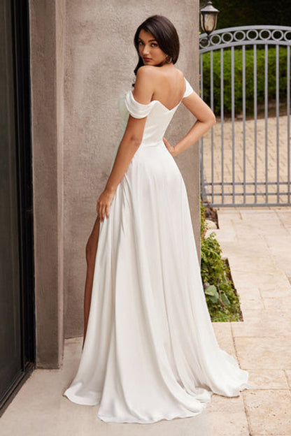 LADY BLACK TIE Women's Jillian Gown-Off White