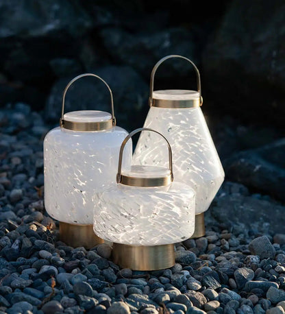 VivaTerra Rechargeable Hand-Blown Glass Lightkeeper Lanterns