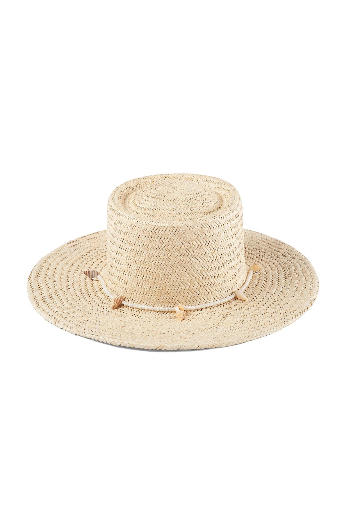 Lack of Color Seashells Boater Hat