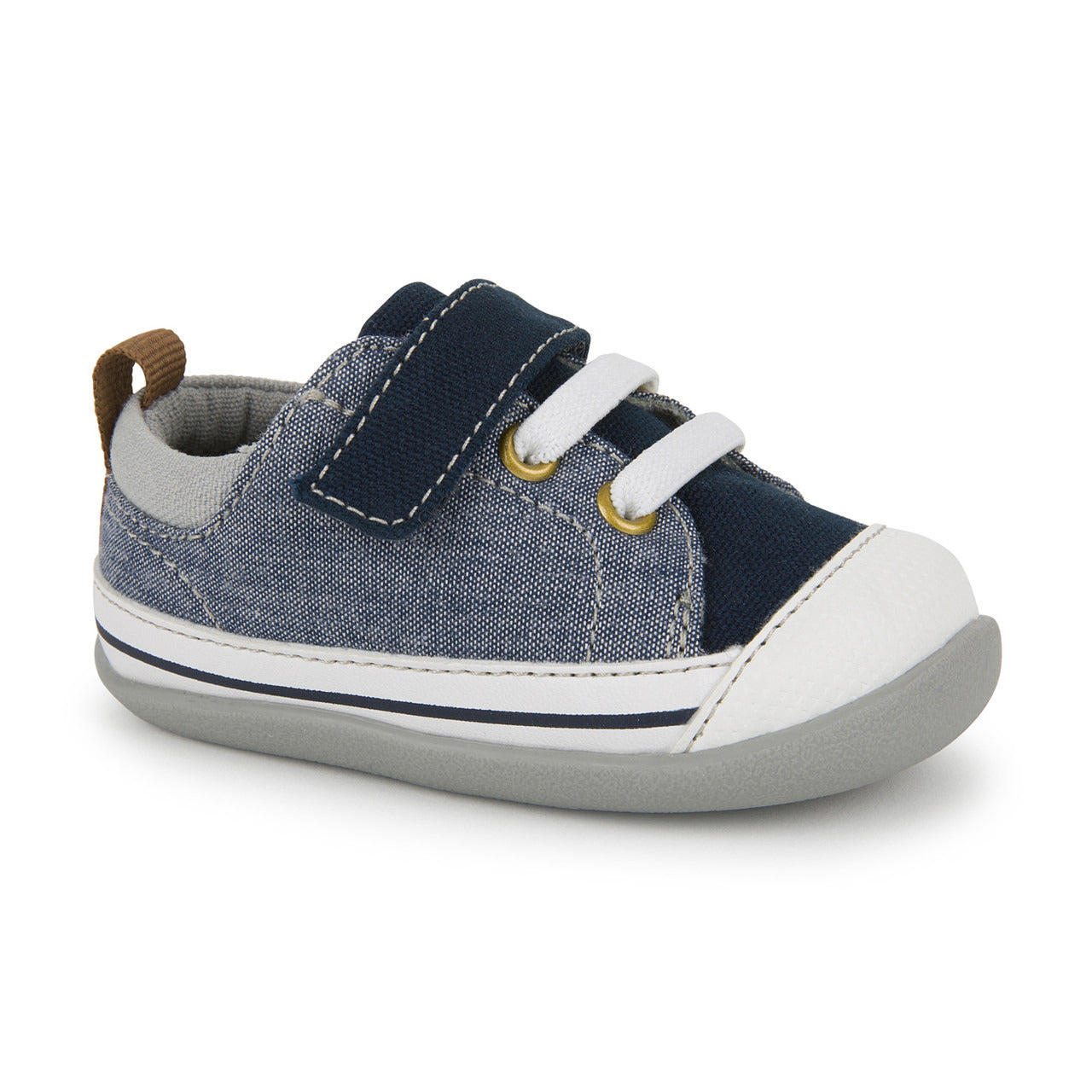 See Kai Run Boy's Stevie (First Walker) Blue Denim