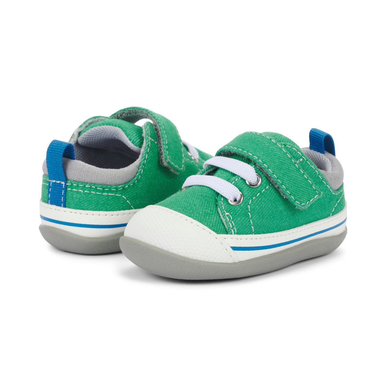 See Kai Run Boy's Stevie (First Walker) Green Denim