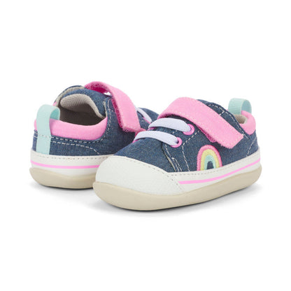 See Kai Run Girl's Stevie (First Walker) Chambray/Pink