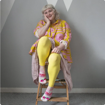 Snag Tights Women's Footless Tights - Lemon Sherbet