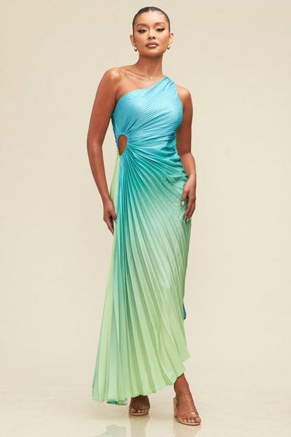 LADY BLACK TIE Women's Sanibel Maxi Dress - Blue/Green Ombre