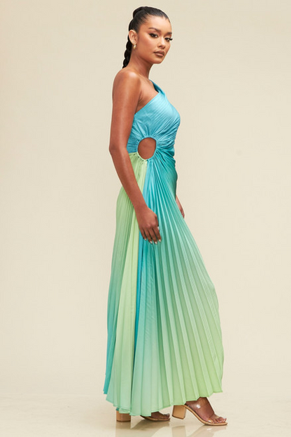 LADY BLACK TIE Women's Sanibel Maxi Dress - Blue/Green Ombre