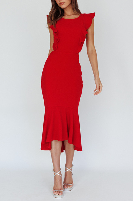 LADY BLACK TIE Women's Kennedy Midi Dress - Red