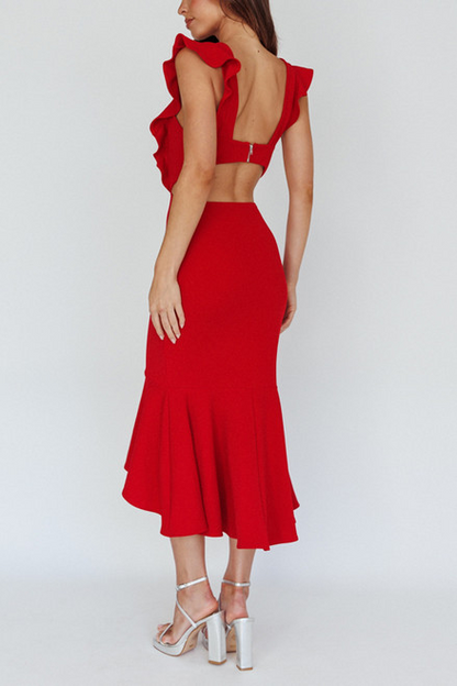 LADY BLACK TIE Women's Kennedy Midi Dress - Red