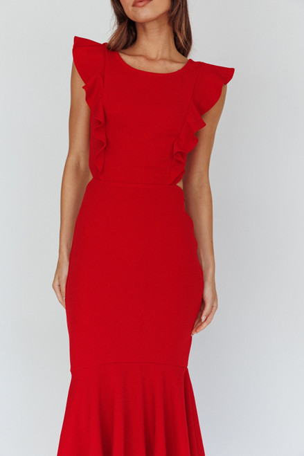 LADY BLACK TIE Women's Kennedy Midi Dress - Red