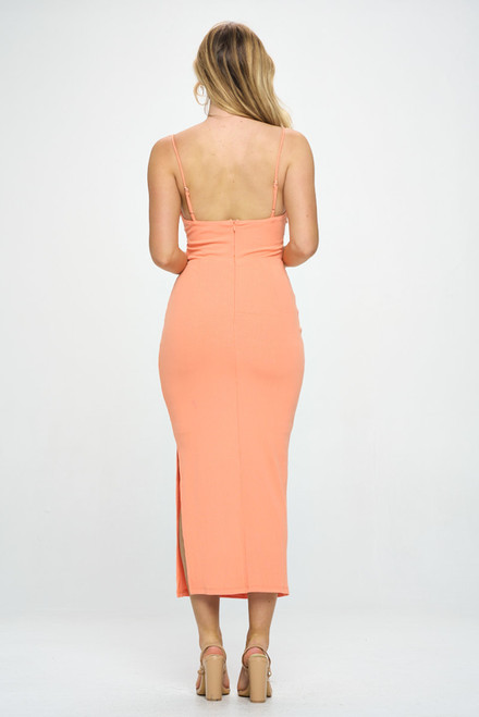 LADY BLACK TIE Women's Krissy Midi Dress - Apricot