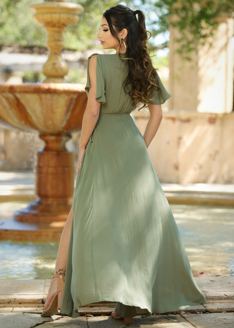 LADY BLACK TIE Women's Kari Maxi Dress - Olive-FINAL SALE