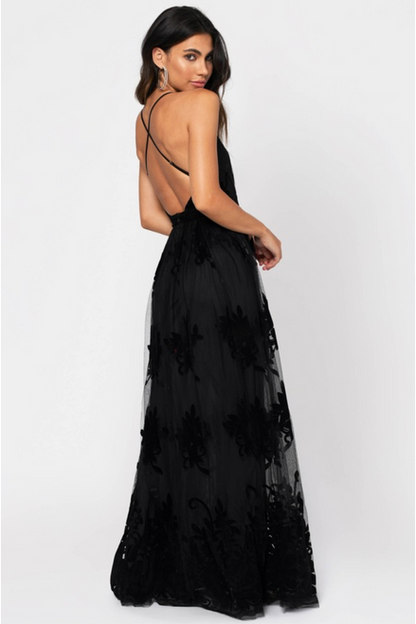 LADY BLACK TIE Women's Promenade Maxi Dress - BLACK