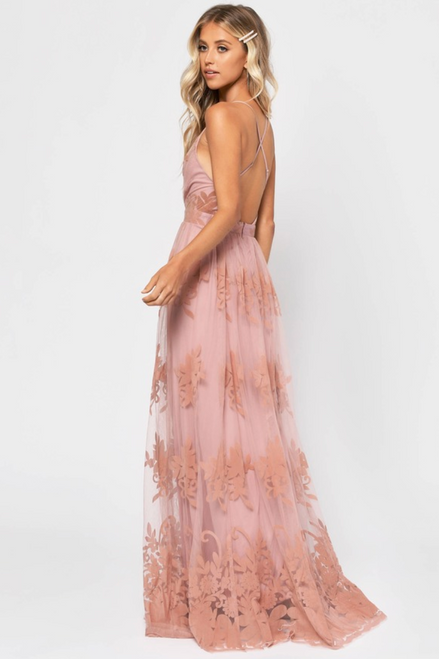 LADY BLACK TIE Women's Promenade Maxi Dress - BLUSH