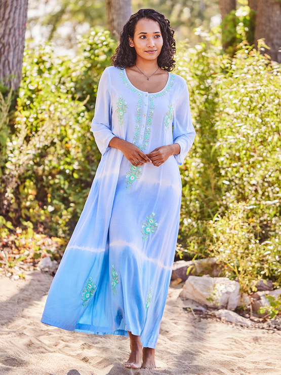 April Cornell Women's Sojourner Caftan 1 - SkyBlue