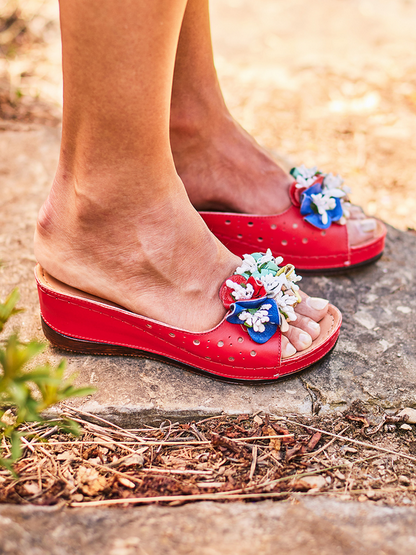 April Cornell Women's Flowerchild Sandal - Red