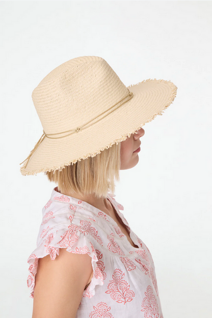 Roller Rabbit Fringed Traveler Continental Hat