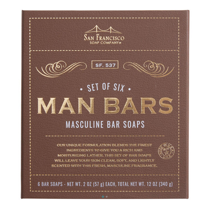 SF Soap Co. Man Bar Soap Gift Set 6 Pack