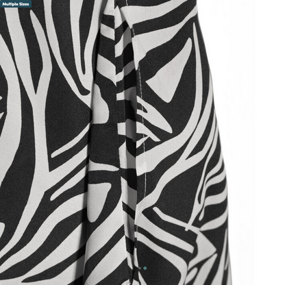 Goa Black And White Zebra Jumpsuit With Pockets