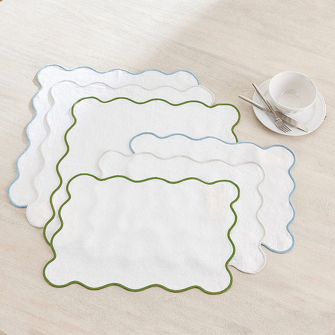 Ballard Designs Maisie Scalloped Dinner Napkins - Set of 4