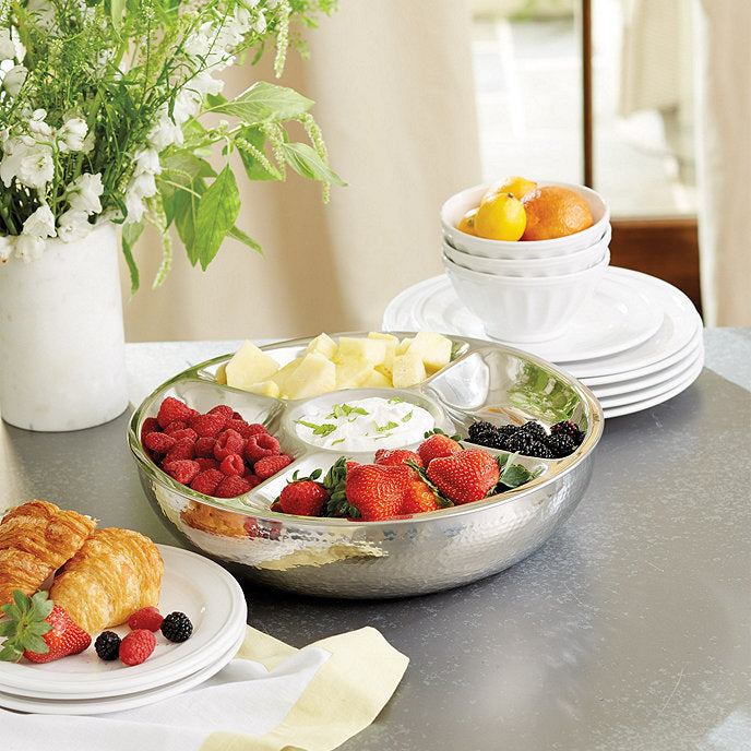 Ballard Designs Avalon Double Walled Hors d'Oeuvres Tray