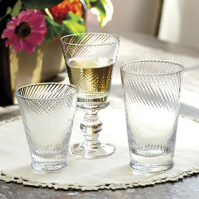 Ballard Designs Bunny Williams Spiral Glassware