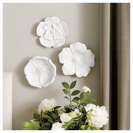 Ballard Designs Ceramic Blooms Wall Decor - Set of 3