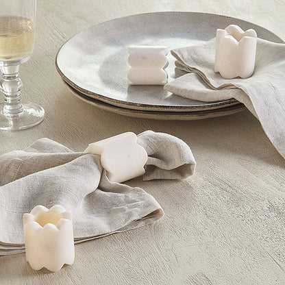 Ballard Designs Savi Marble Napkin Rings - Set of 4