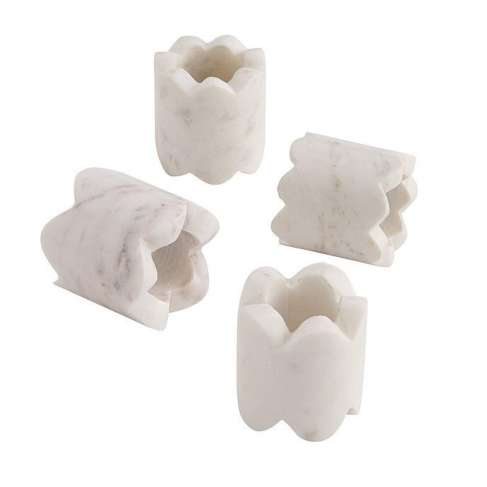 Ballard Designs Savi Marble Napkin Rings - Set of 4