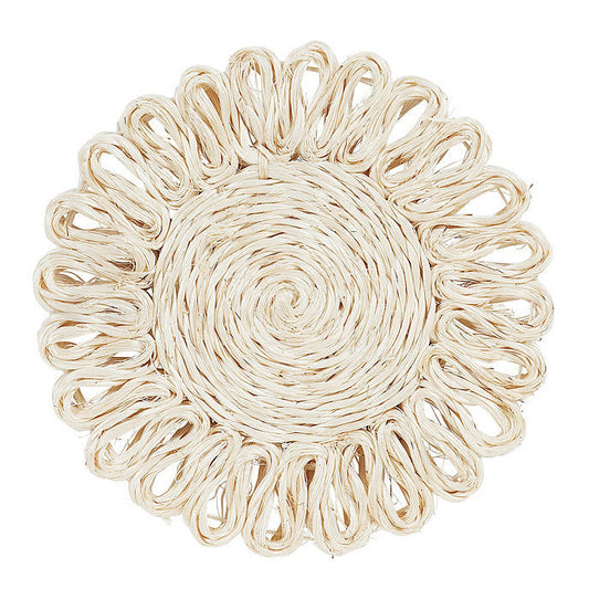 Ballard Designs Tulum Scalloped Woven Coasters - Set of 4