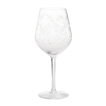 Ballard Designs Ruby Etched Glassware - Set of 4