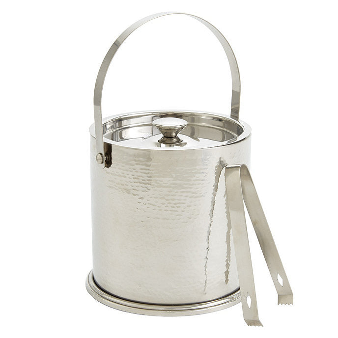 Ballard Designs Avalon Double Walled Ice Bucket with Tongs