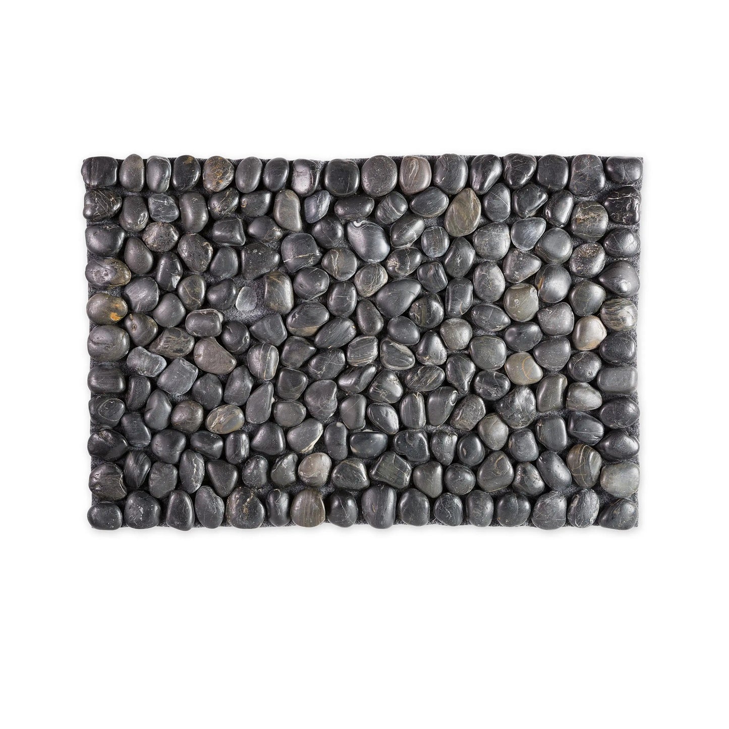 VivaTerra Smooth River Rock Stone Floor Mat, Indoor/ Outdoor