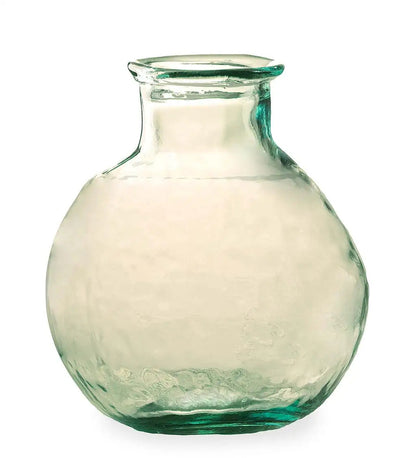 VivaTerra Oval Recycled Glass Balloon Vase, 12"