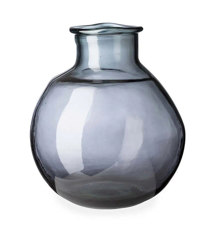 VivaTerra Oval Recycled Glass Balloon Vase, 12"