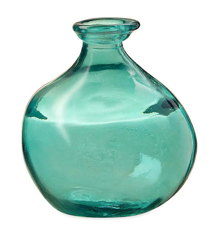 VivaTerra Bubble Recycled Glass Balloon Vase, 7"H