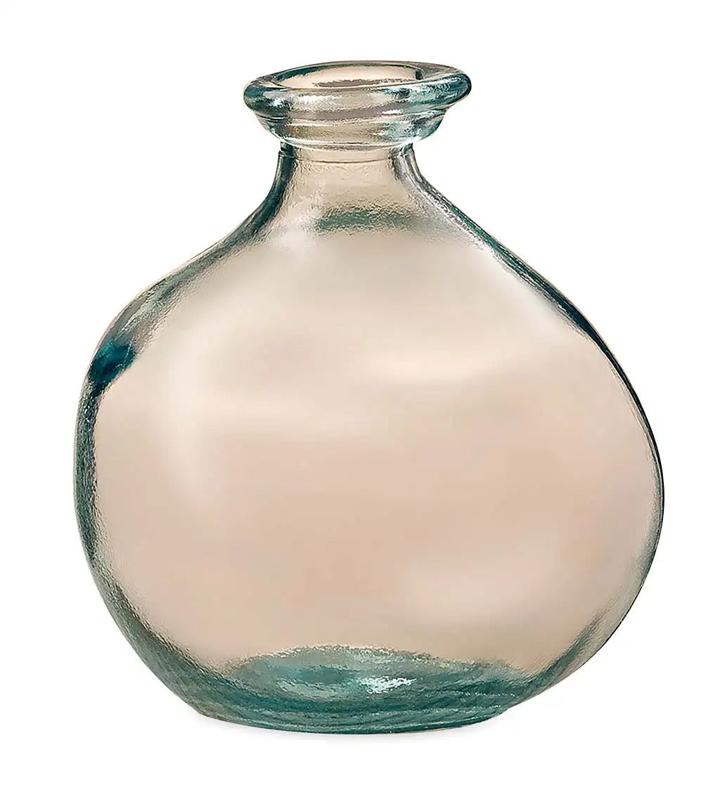 VivaTerra Bubble Recycled Glass Balloon Vase, 7"H