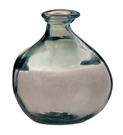 VivaTerra Bubble Recycled Glass Balloon Vase, 7"H